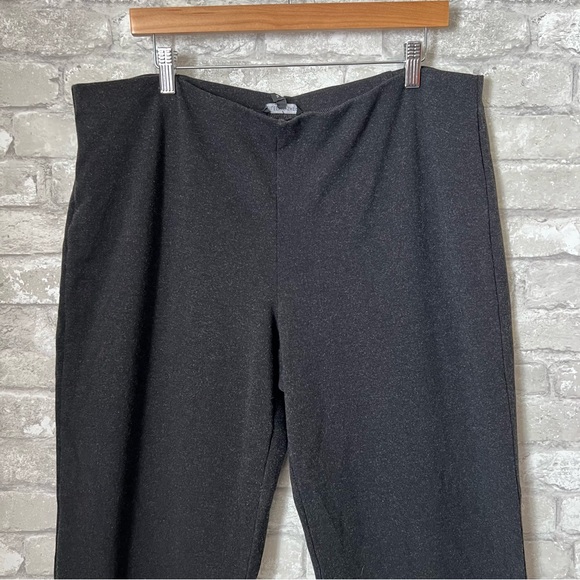 Eileen Fisher Women's XL Black Stretchy Viscose Straight Lego Pants. High Rise - Picture 3 of 9